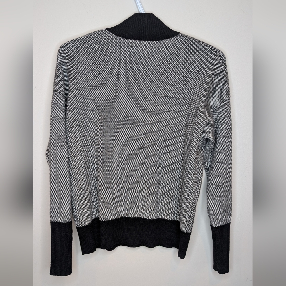 Rachel Zoe Turtleneck Sweater in Black and Gray with Classic Fit - Picture 2 of 9